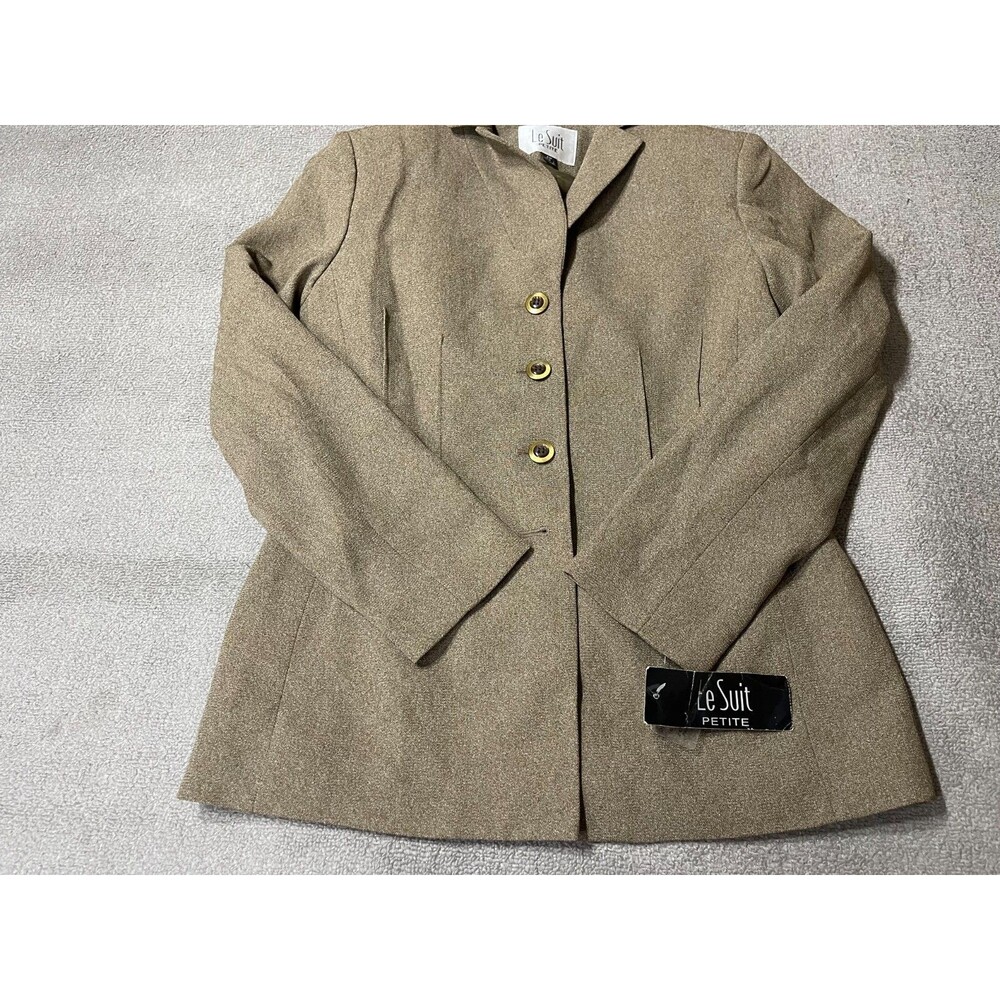 Lee Suit Blazer Jacket Womens Size 4 Petite 4 P Brown NEW with Tag